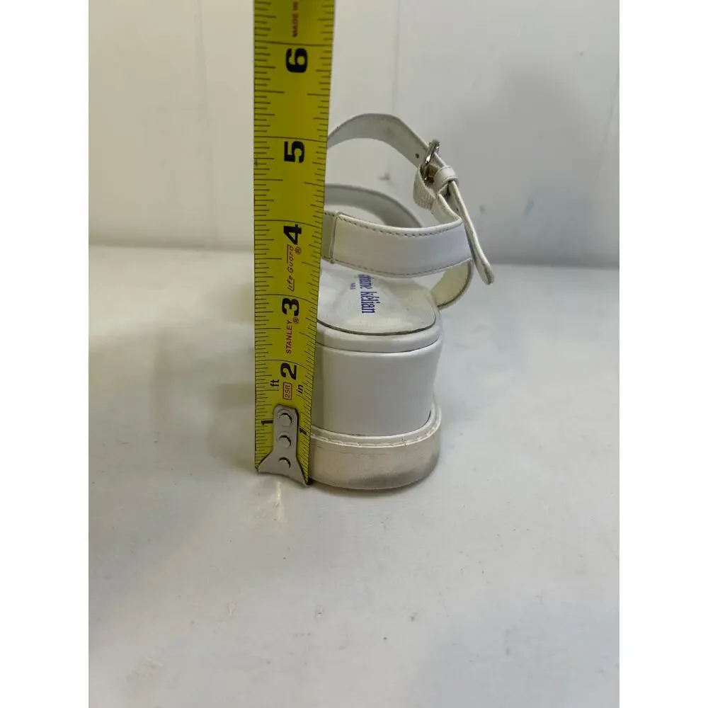 Stephane Kelian Platform Sandals in White/Black Size 39 or US Size 8-8.5